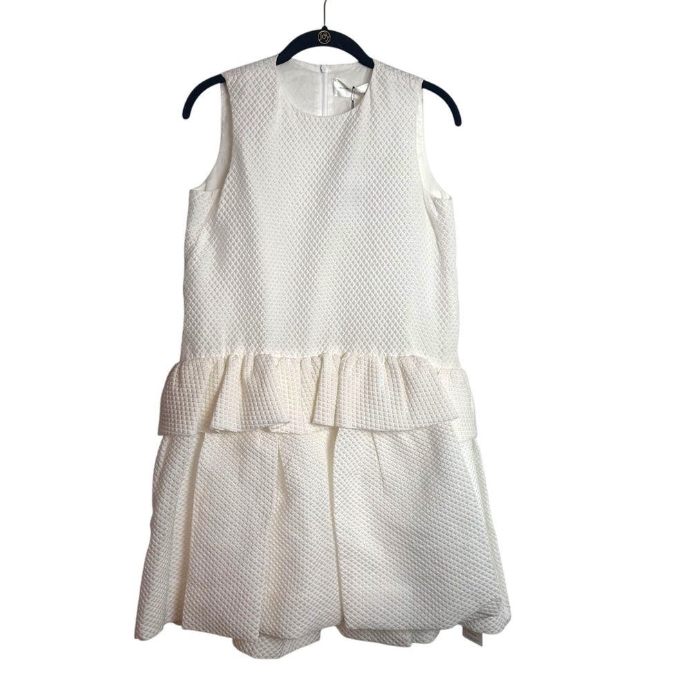 Victoria NEW! Victoria Beckham Cloqué Dress in White Silk